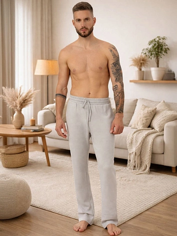 Брюки домашние мужские серые