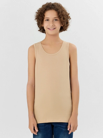 картинка Майка для мальчиков бежевая от магазина одежды для мальчиков от бренда Mark Formelle