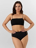 Трусы макси черные с кружевными вставками