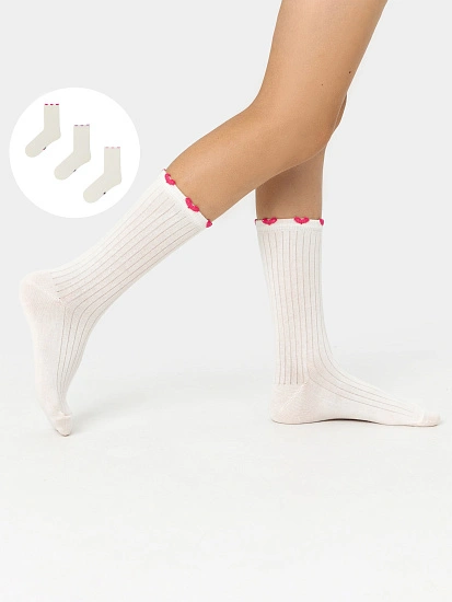 картинка Носки детские в наборе, 3 пары от известного бренда одежды для девочек Mark Formelle