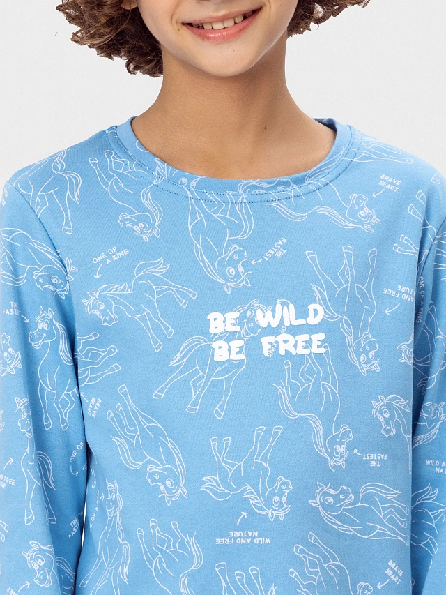 Комплект для мальчиков с надписью "Be wild. Be free" - 5