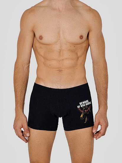 картинка Трусы боксеры мужские черные от магазина мужской одежды Mark Formelle