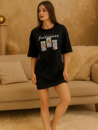 картинка Туника домашняя женская с принтом карт Таро от магазина стильной одежды Mark Formelle