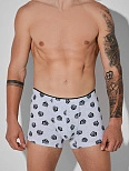 Трусы боксеры мужские серые с узором медведей