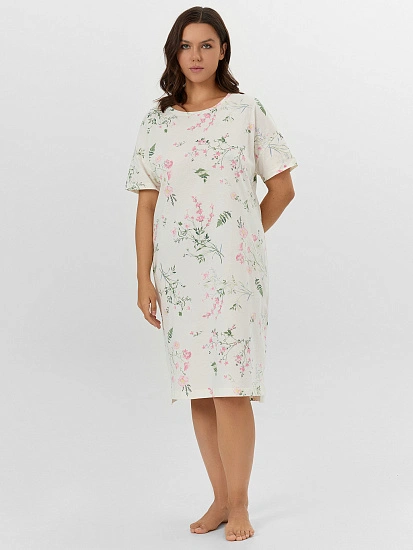картинка Сорочка ночная женская с цветочным принтом от магазина стильной одежды Mark Formelle