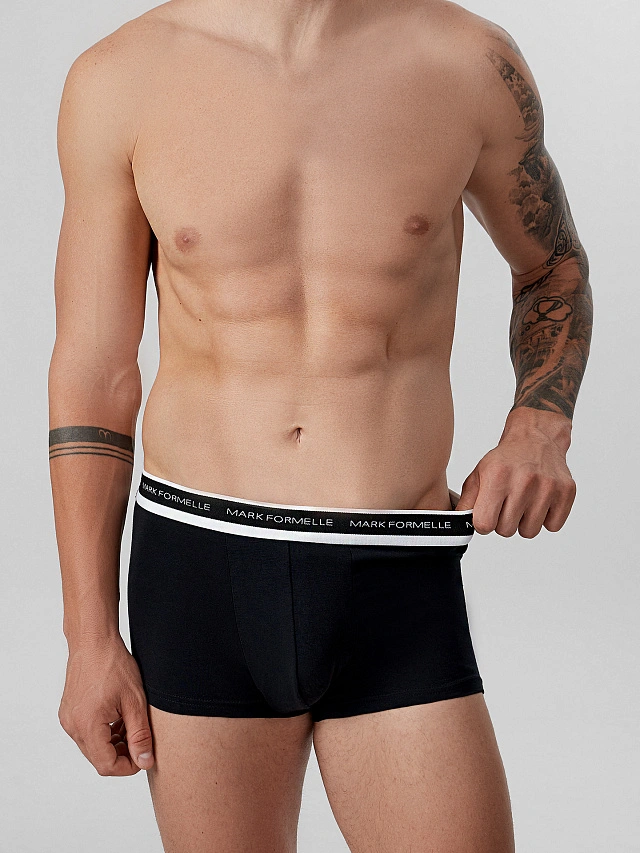 Трусы боксеры мужские черные - 4