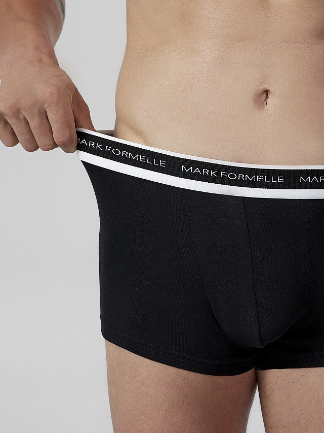 Трусы боксеры мужские черные - 5