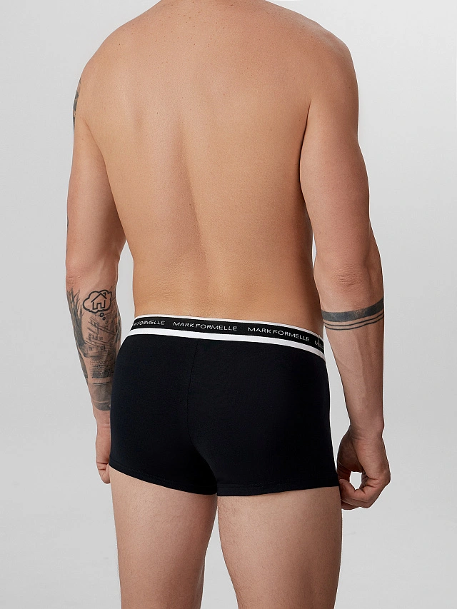 Трусы боксеры мужские черные - 6