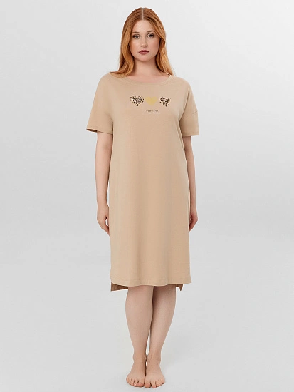 картинка Сорочка ночная женская бежевая  от магазина стильной одежды Mark Formelle
