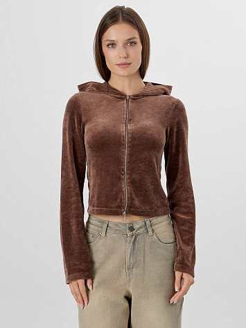 Толстовка женская коричневая