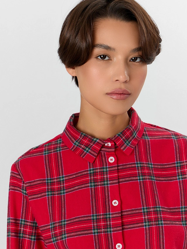 Комплект женский домашний в клетку - 6