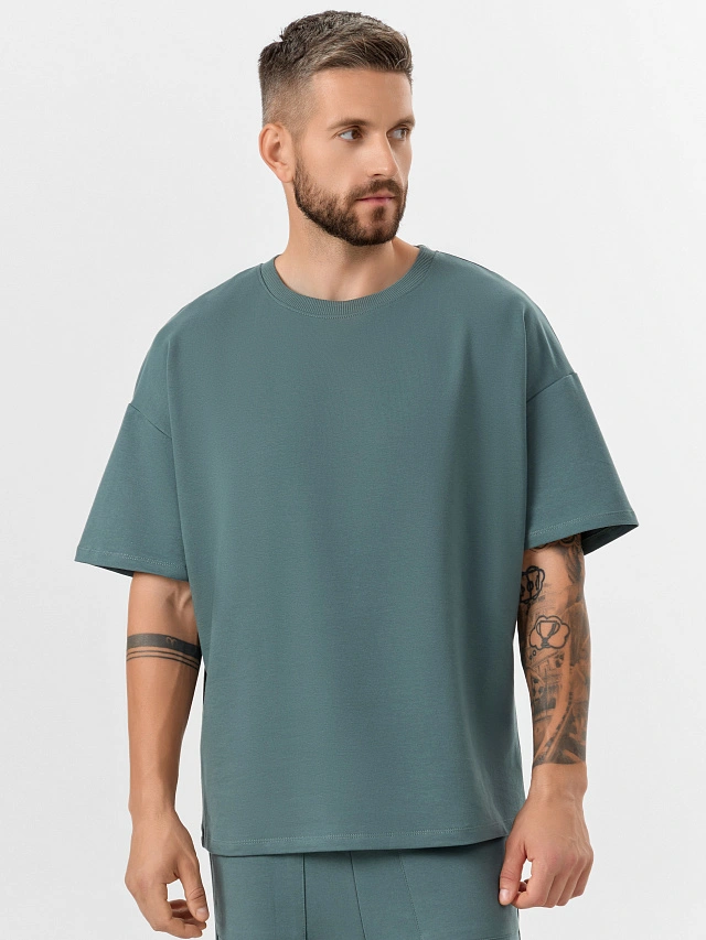 Комплект домашний мужской зеленый - 4