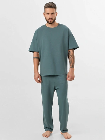 Комплект домашний мужской зеленый