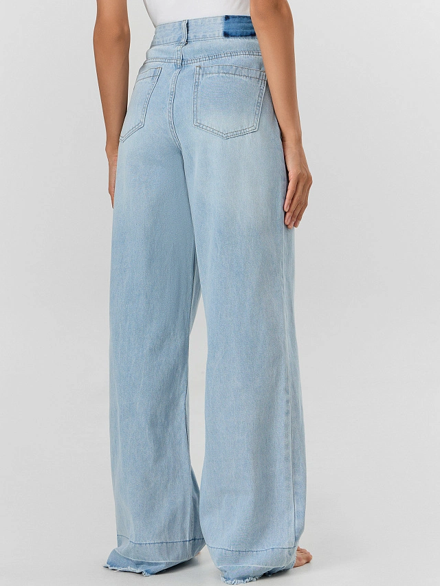 Джинсы женские голубые - 4