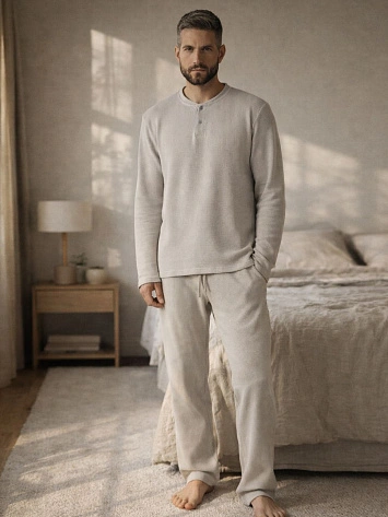 Комплект домашний мужской серый