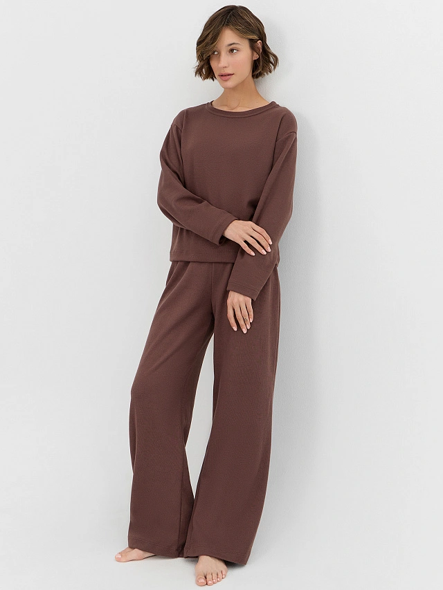 Комплект женский домашний коричневый - 9