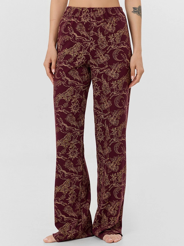 Комплект женский коричневый с узором - 5