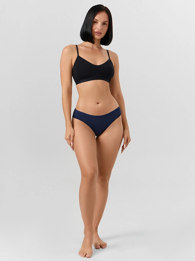 Трусы женские бразилиана синие - 7