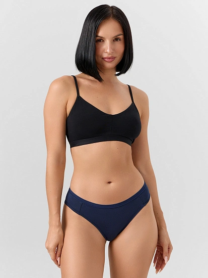 картинка Трусы женские бразилиана синие от магазина стильной одежды Mark Formelle