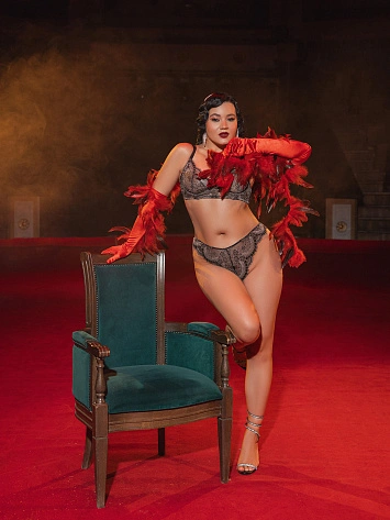 Трусы женские слип-бикини черные кружевные