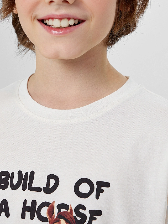 Комплект для мальчиков с надписью "Build of a horse" - 4