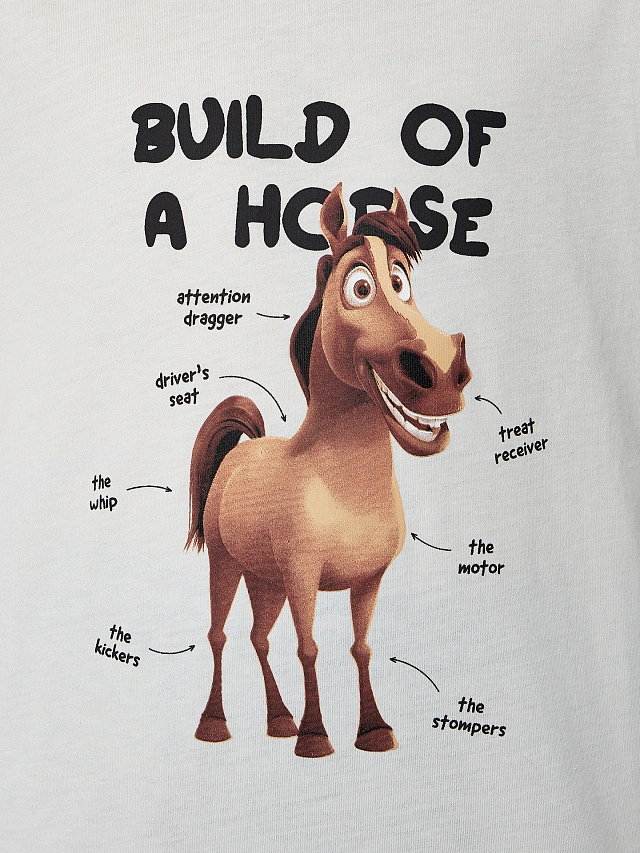 Комплект для мальчиков с надписью "Build of a horse" - 5