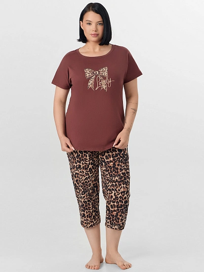 картинка Комплект домашний женский коричневый  от магазина стильной одежды Mark Formelle
