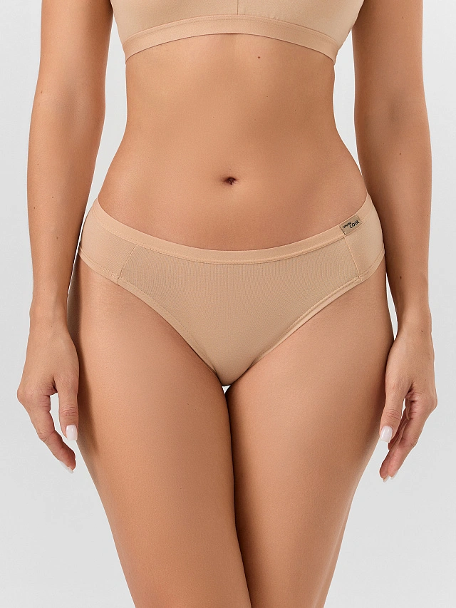 Трусы бразилиана женские бежевые - 3