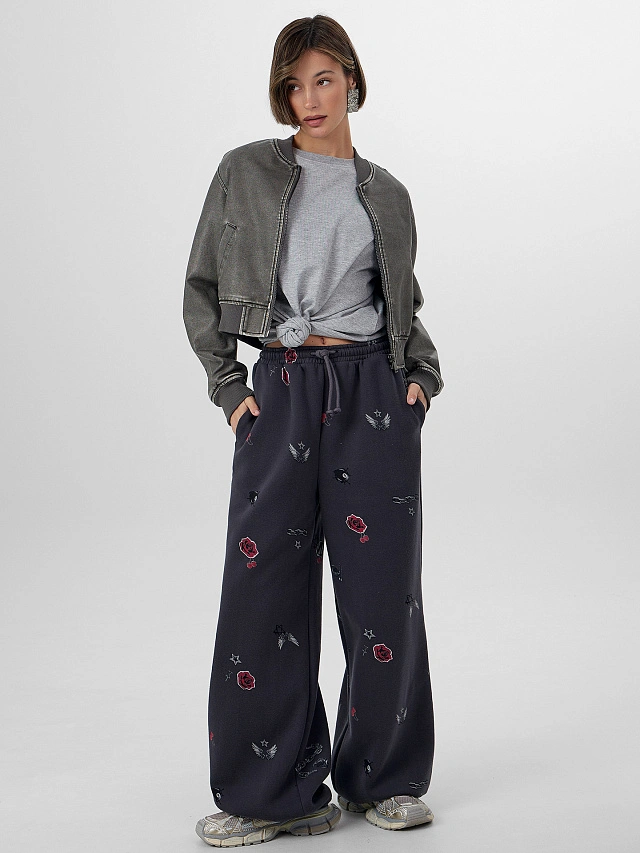 Брюки женские серые - 11