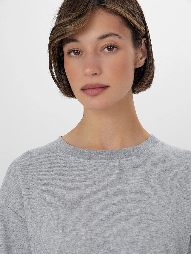 Футболка женская серая - 5