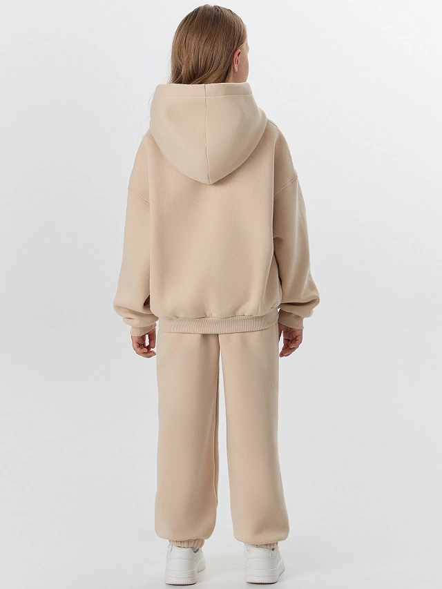 Комплект для девочек бежевый с надписью"Confidence looks..." - 4