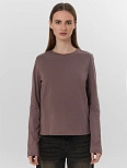Лонгслив женский коричневый