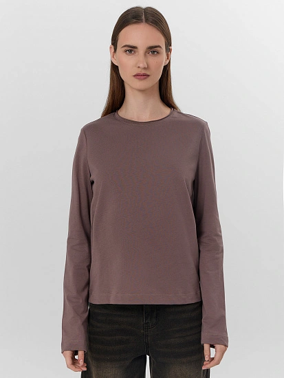 картинка Лонгслив женский коричневый от магазина стильной одежды Mark Formelle