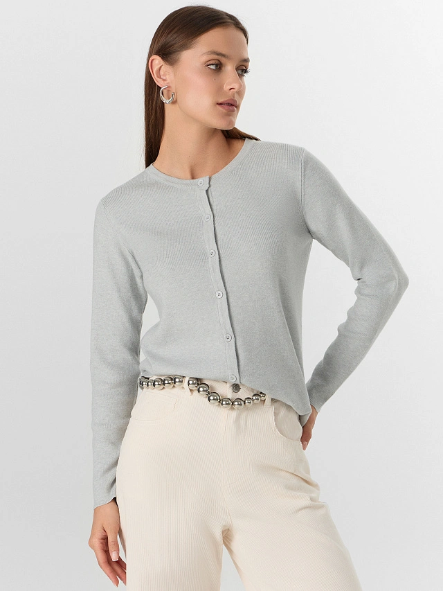 Кардиган женский серый - 7