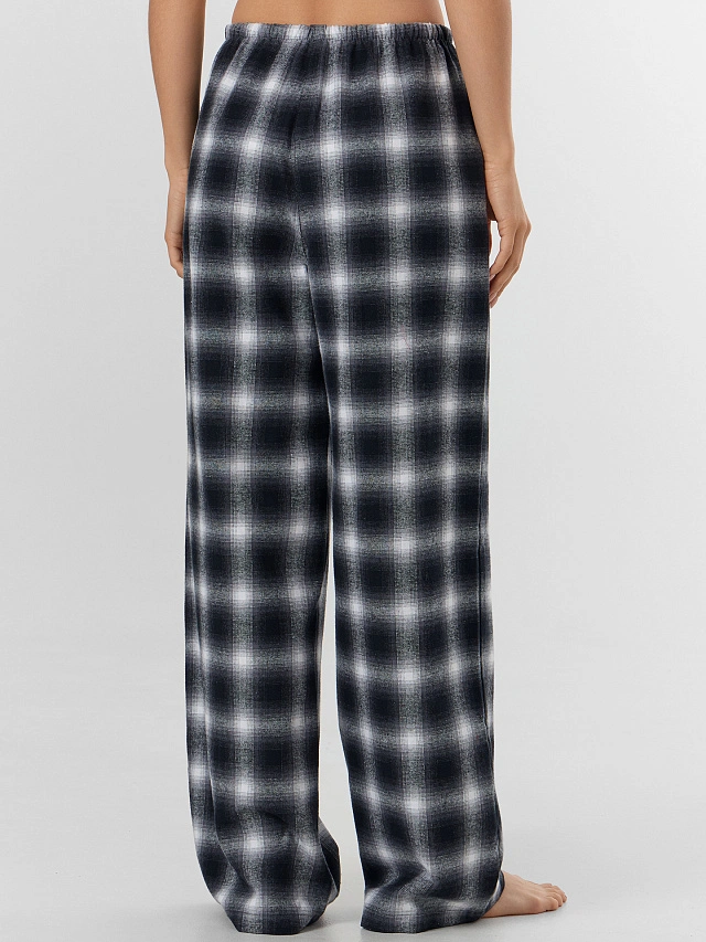 Брюки домашние женские в клетку - 3