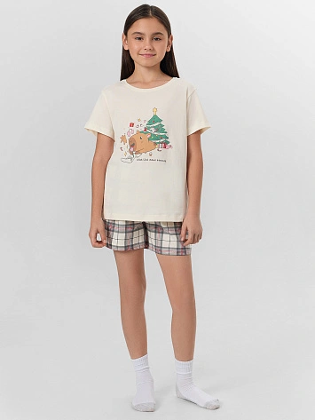 Комплект для девочек (футболка, шорты)