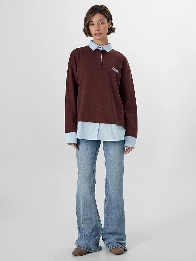 Джемпер женский бордовый - 4