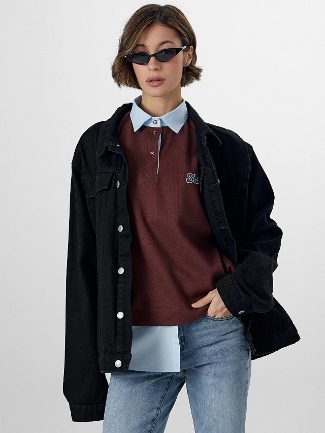 Джемпер женский бордовый - 8