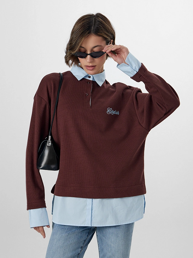 Джемпер женский бордовый - 9