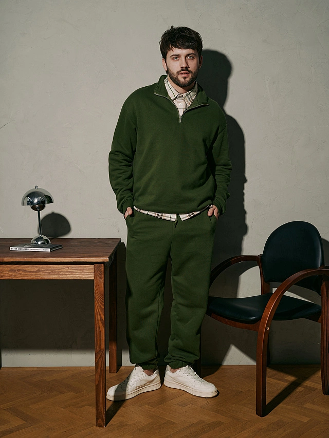 Комплект мужской зеленый - 14