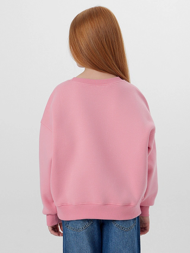 Свитшот для девочек розовый - 3