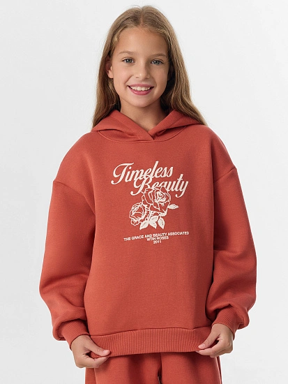 картинка Худи для девочек с надписью "Timeless beauty" от известного бренда одежды для девочек Mark Formelle