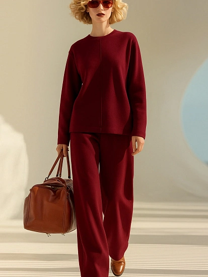 картинка Комплект женский бордовый от магазина стильной одежды Mark Formelle