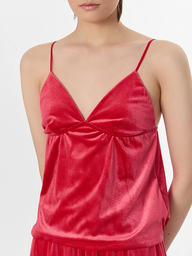 Комплект домашний женский красный велюровый - 5