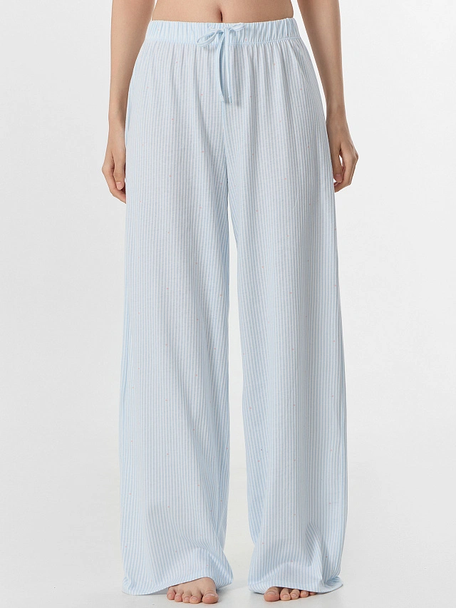 Комплект женский домашний голубой в полоску - 8