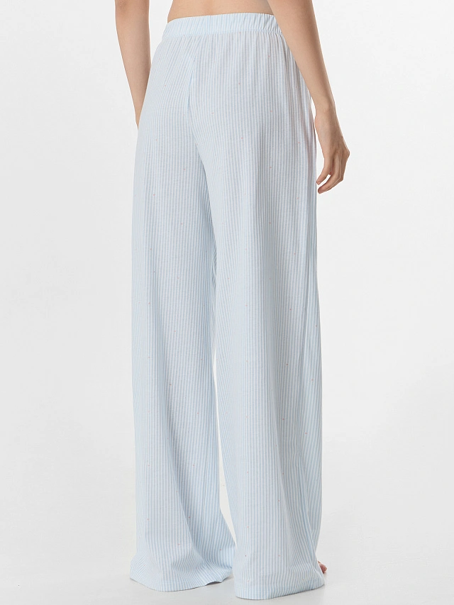 Комплект женский домашний голубой в полоску - 9