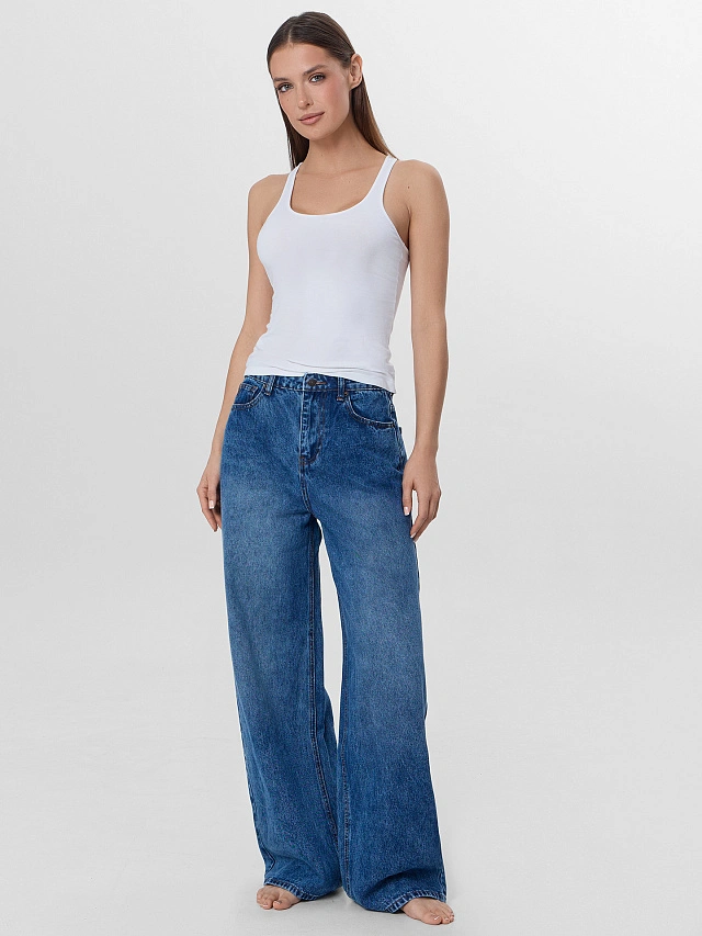 Джинсы женские синие - 5