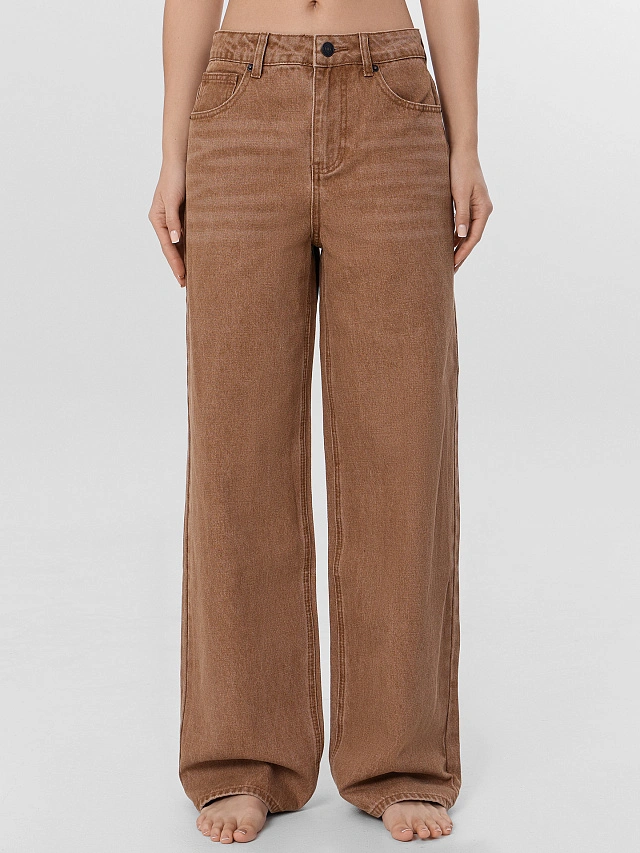 Джинсы женские коричневые - 3