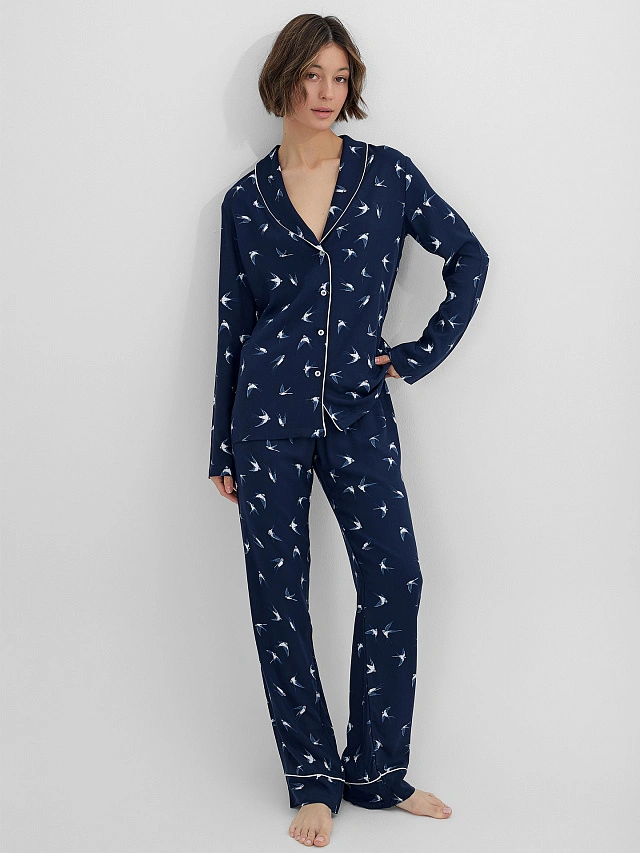 Комплект женский домашний с узором - 7