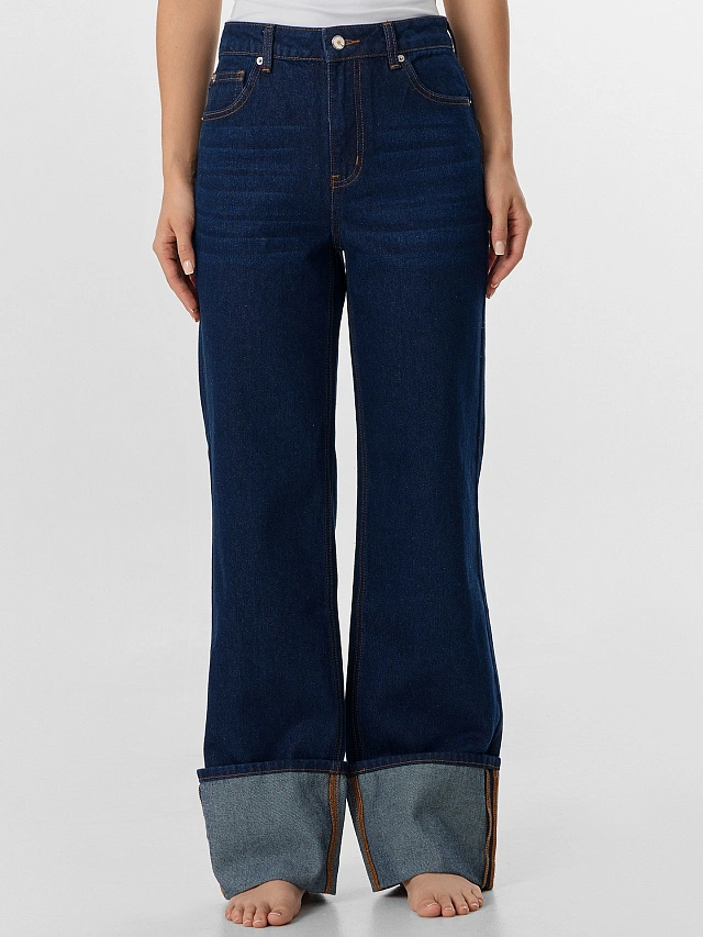 Джинсы женские темно-синие - 3